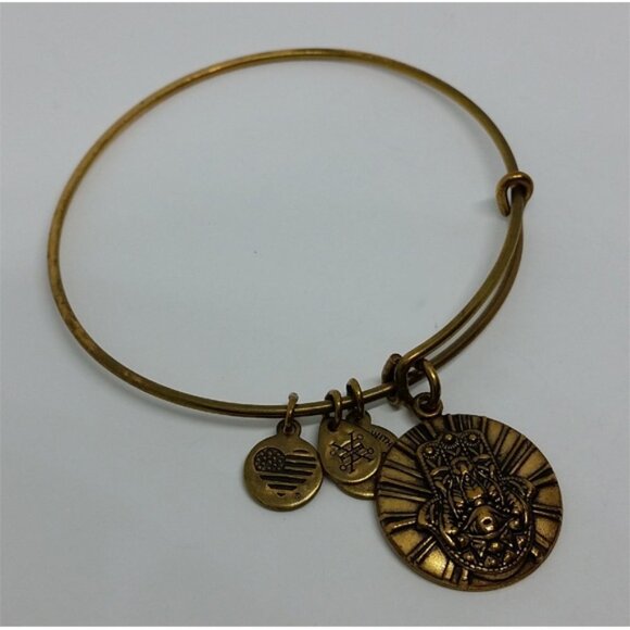 ALEX and Ani Hamsa Charm Bracelet Spiritual Boho Stackable Layering Brassy Gold. - Picture 1 of 2
